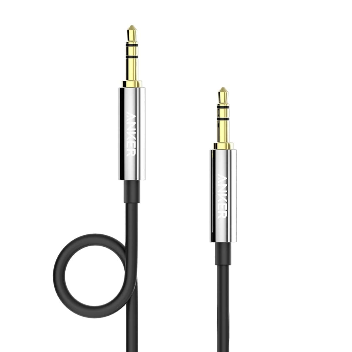Amazon.com: Anker 3.5mm Premium Auxiliary Audio Cable (4ft / 1.2m) AUX ...