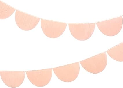 Amazon.com: Meri Meri Peach Scallop Pennant Banner (Pack of 2), 13 ...