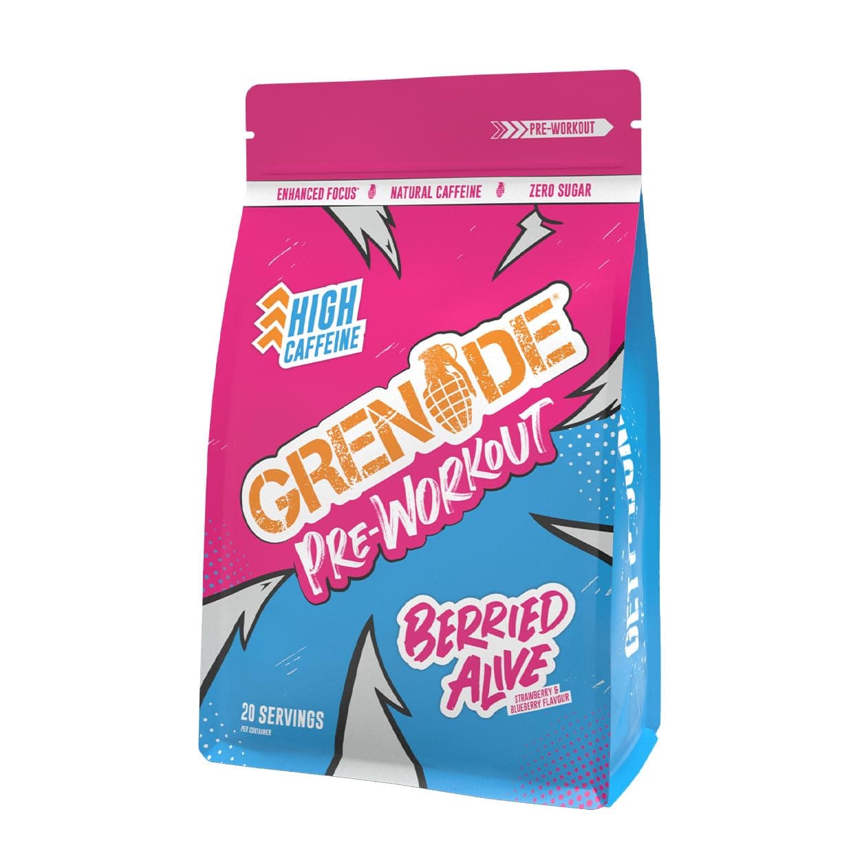 Grenade High Caffeine Pre Workout Powder with Natural Caffeine ...