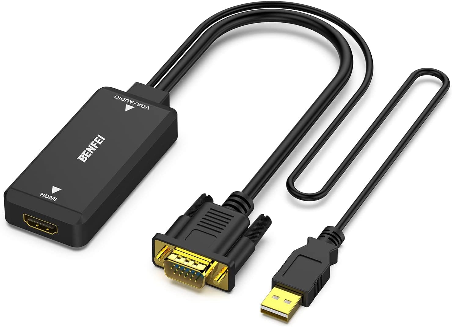 BENFEI VGA to HDMI Adapter 1080 Pixel Converter with Computer / Laptop ...