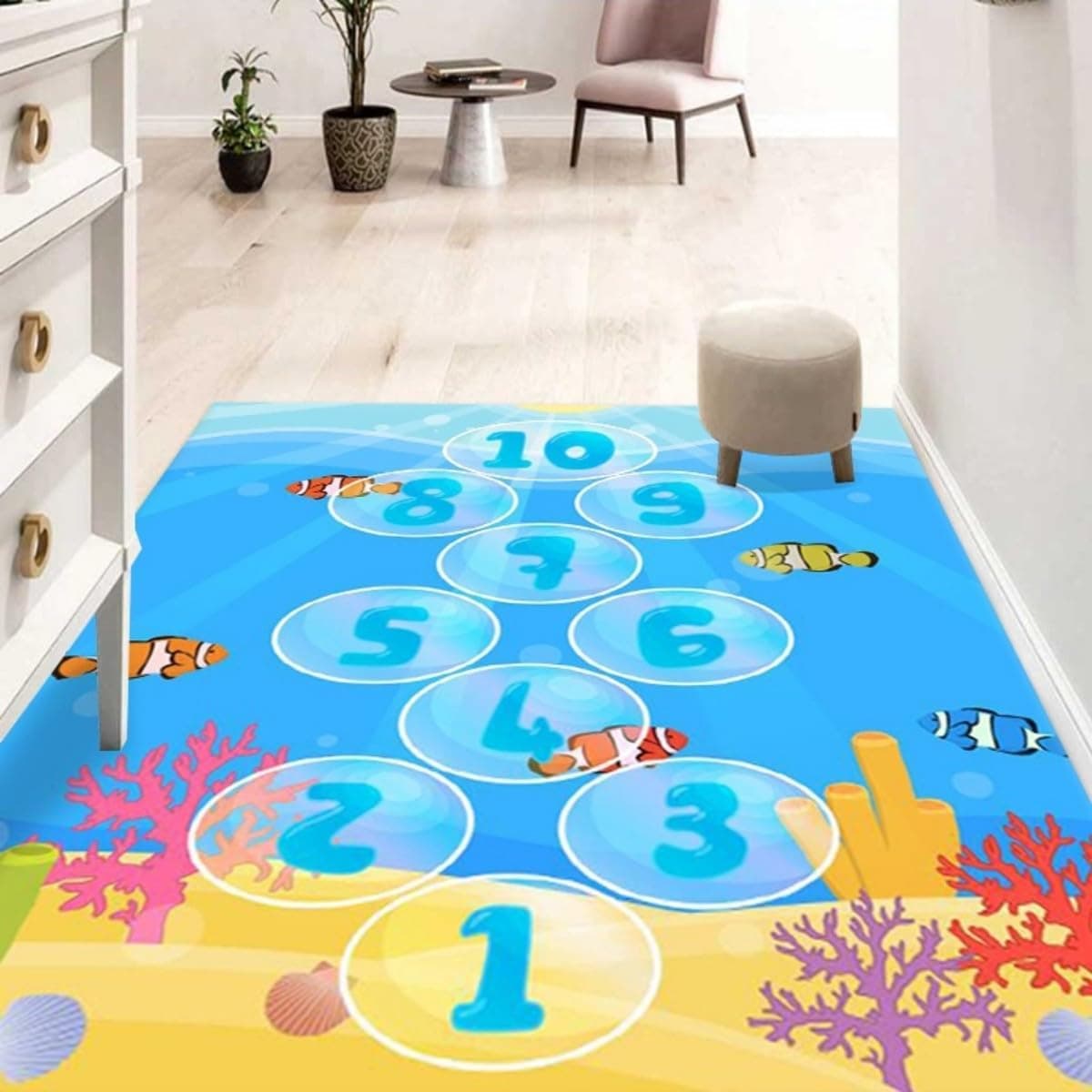 Amazon.com: Ocean Area Rug Educational Play Mat for Toddlers Kids ...