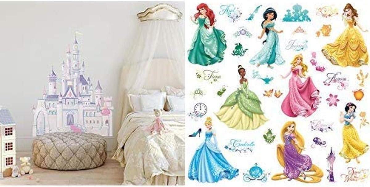 RoomMates Disney Princess Castle Peel and Stick Giant Wall Decal and ...