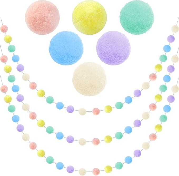 Neviti Pastel Perfection Tissue Paper Pom Pom Garland