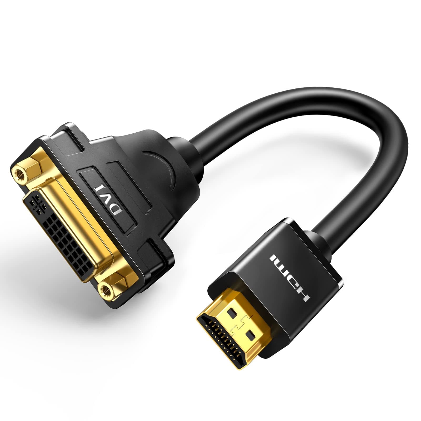 Amazon Basics HDMI To DVI Adapter Cable, Bi-Directional 1080p, Gold ...