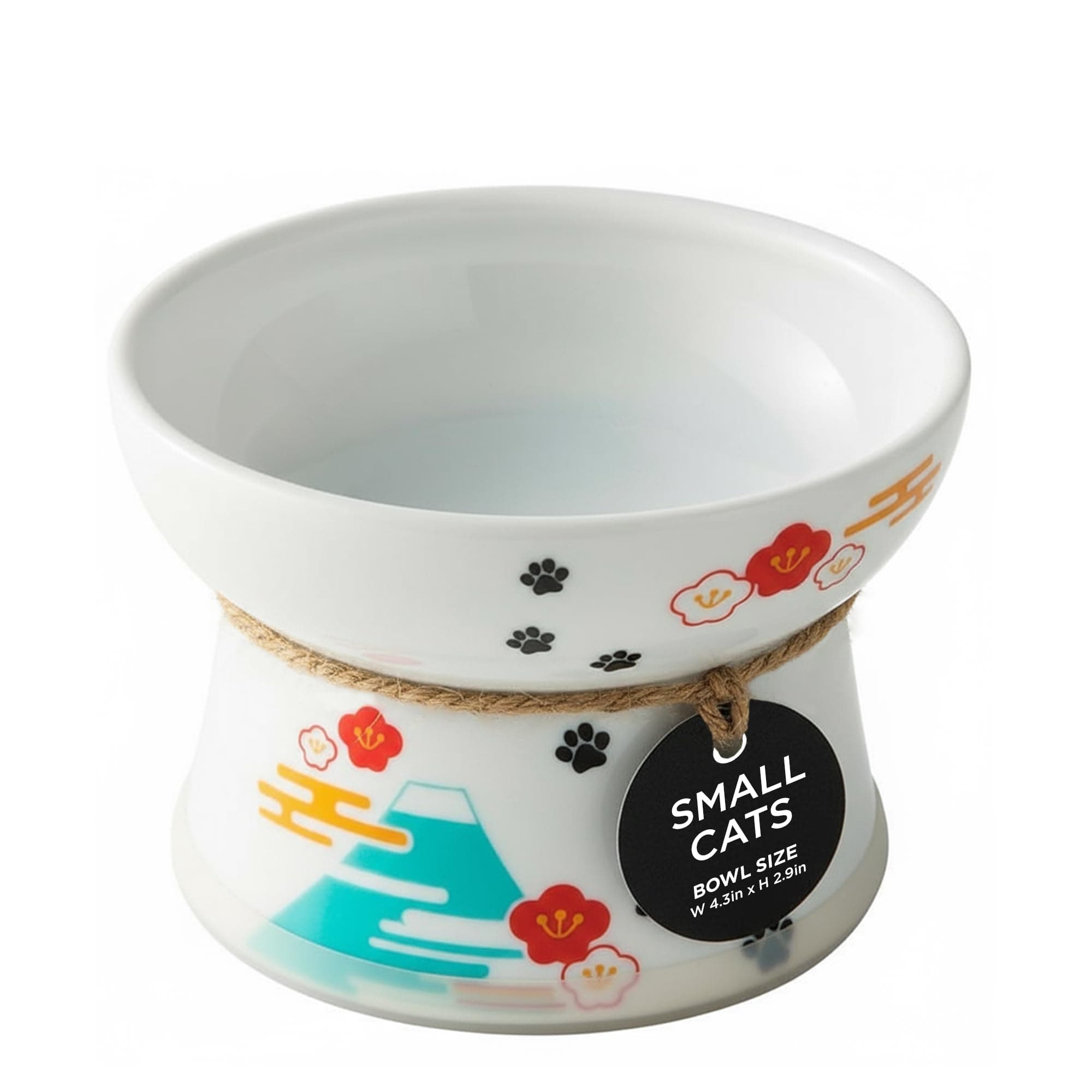 Snapklik.com : Necoichi Raised Cat Food Bowl Ceramic Elevated Cat Bowl ...