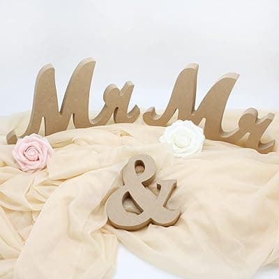 Amazon.com: VIOPVERY Wedding Decorations Set,Large Mr and Mrs Sign ...