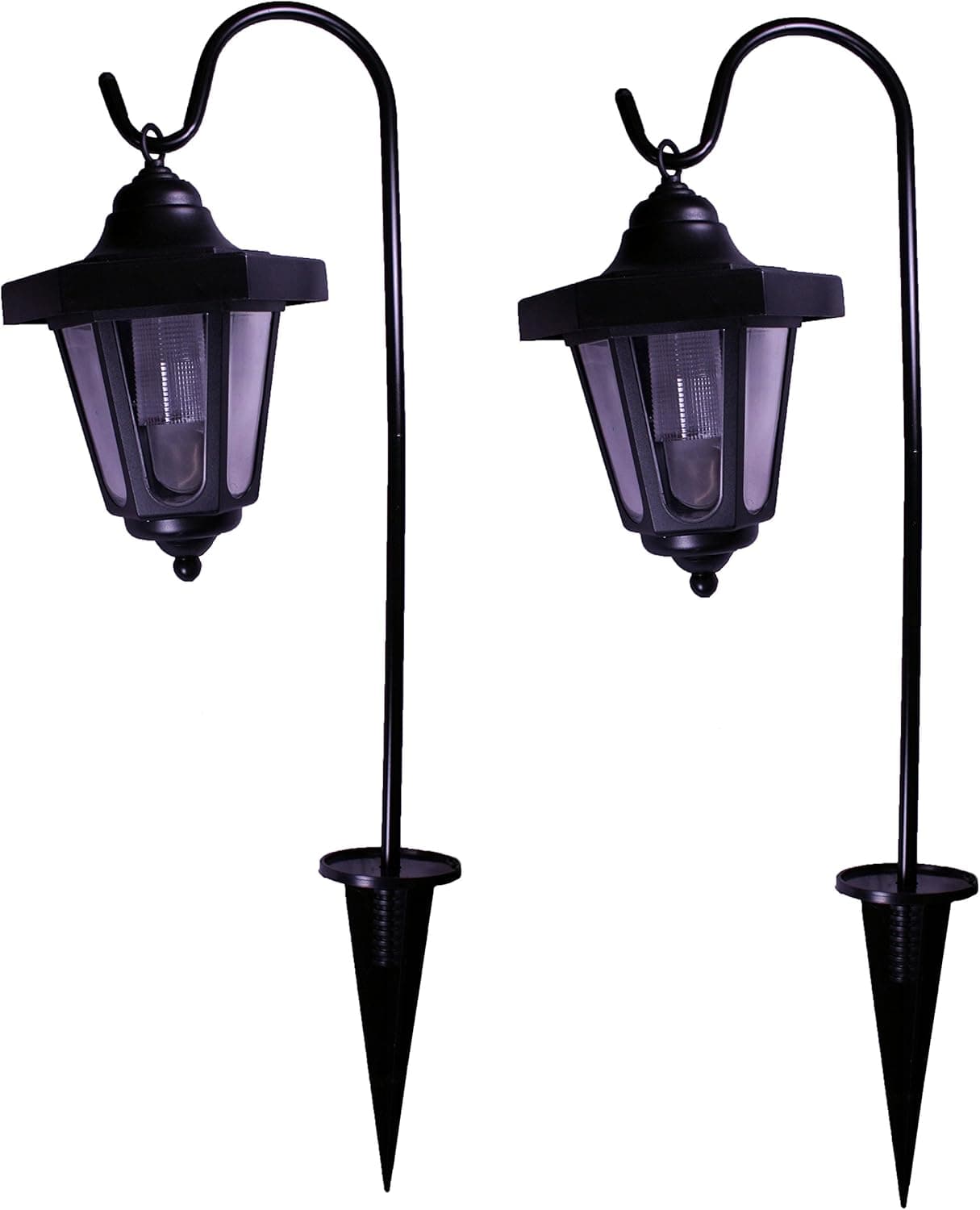 Amazon.com : Gardman Pack Of 2 Solar Garden Coach Light Lanterns With ...