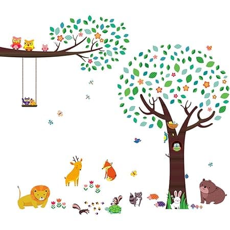 Decowall Animal Friends Wall Stickers