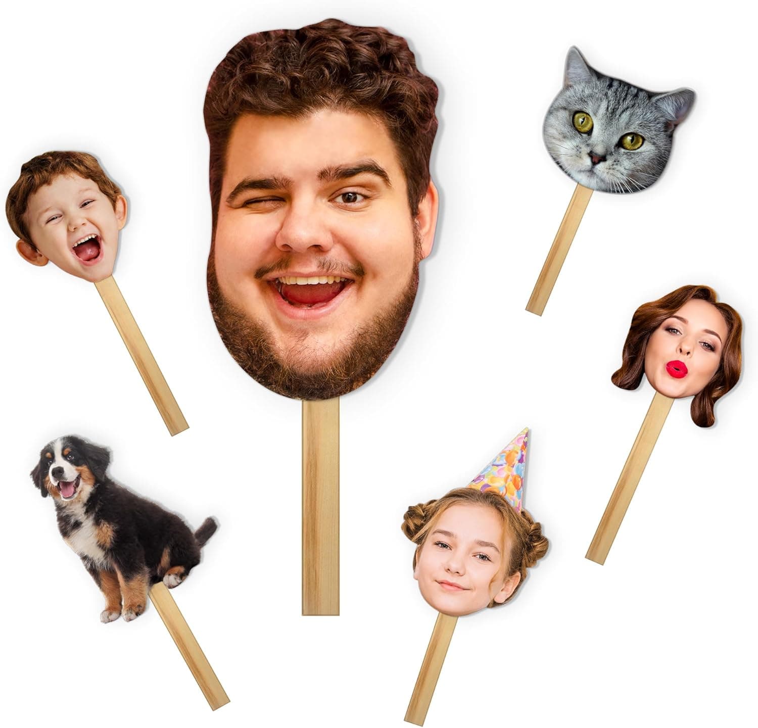 Amazon.com: Custom Big Head Face Cutouts Personalized Fun Face Photo ...