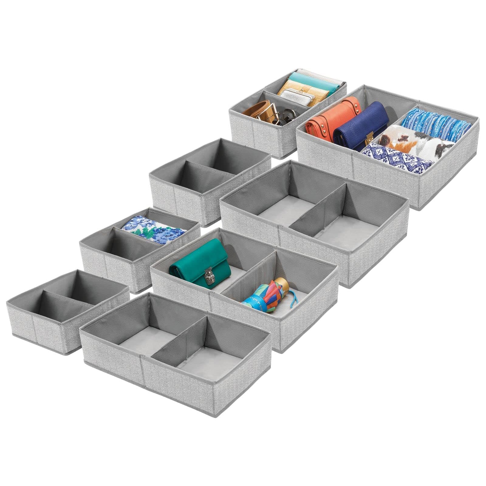 mDesign Fabric Drawer Organizer