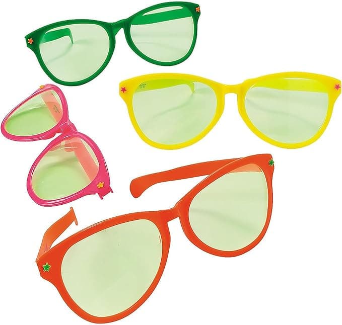 Amazon.com: Fun Express Jumbo Giant Sunglasses - Set of 12 Wacky ...