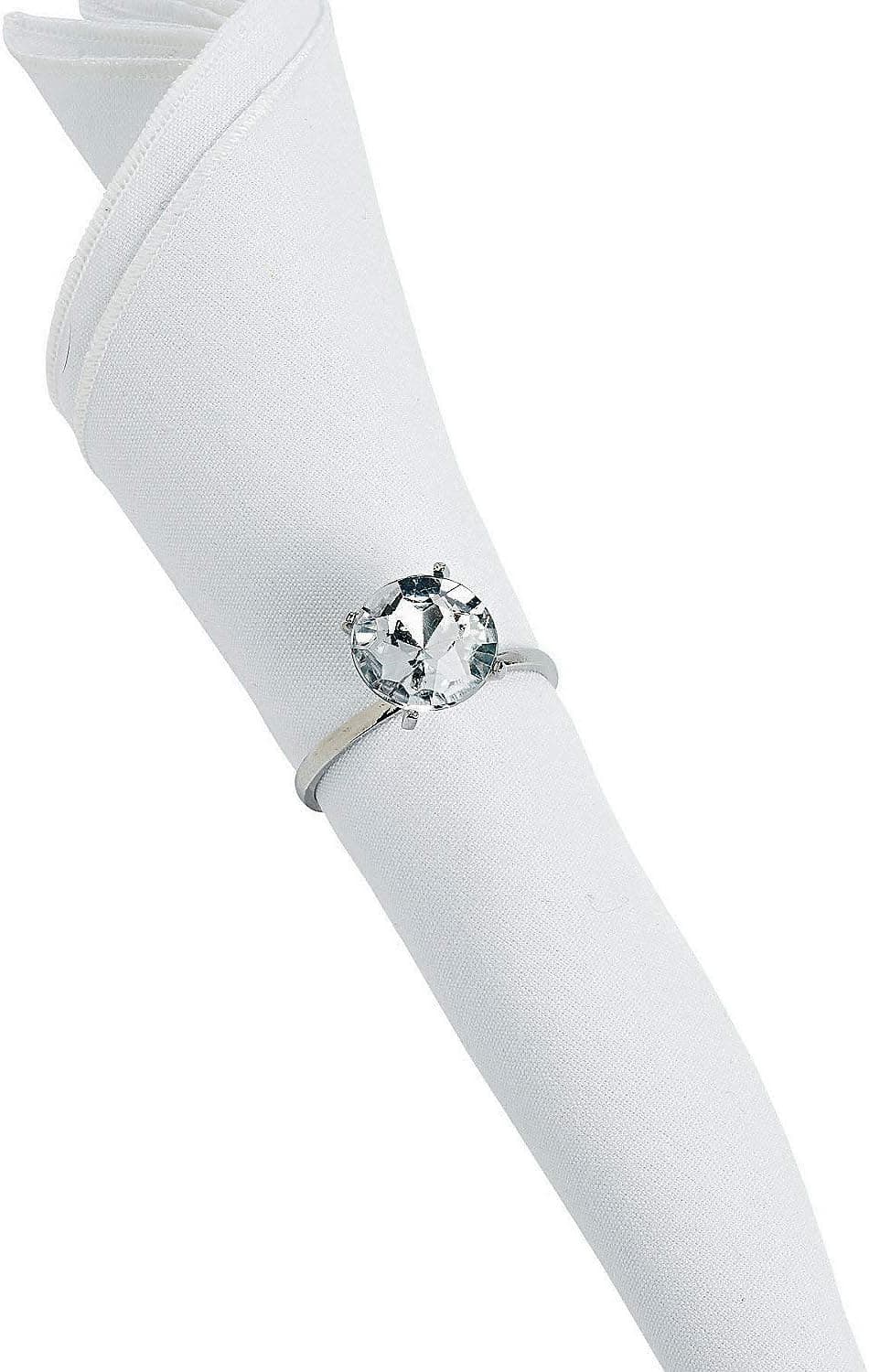 Amazon.com: Fun Express - Diamond Ring Napkin Rings for Wedding - Party ...