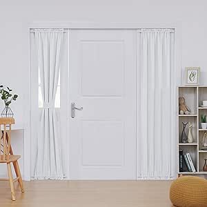 Amazon.com: Deconovo French Door Curtain, Door Curtains for Door Window ...