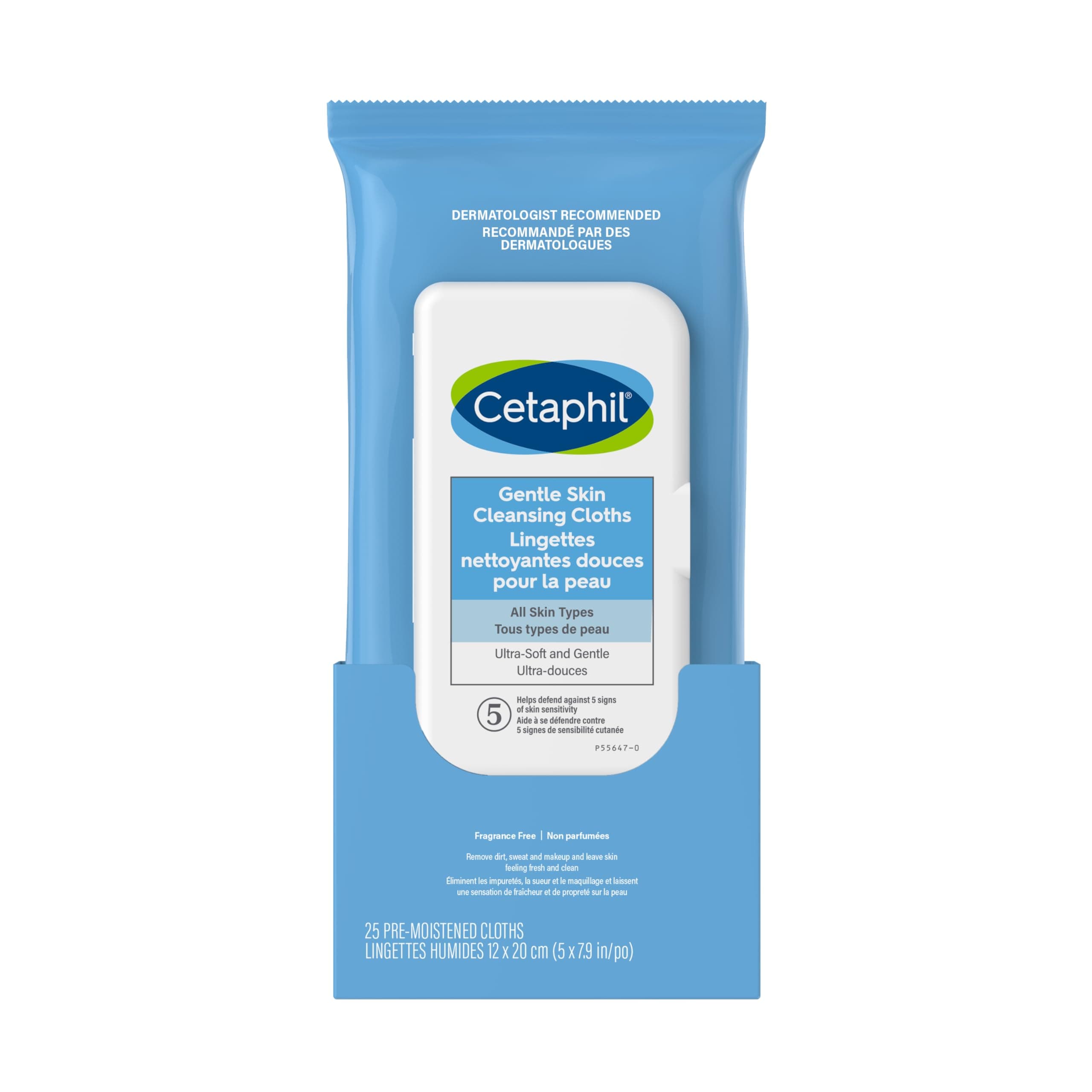 Cetaphil Gentle Skin Cleansing Cloths - Face and Body Wipes - Removes ...
