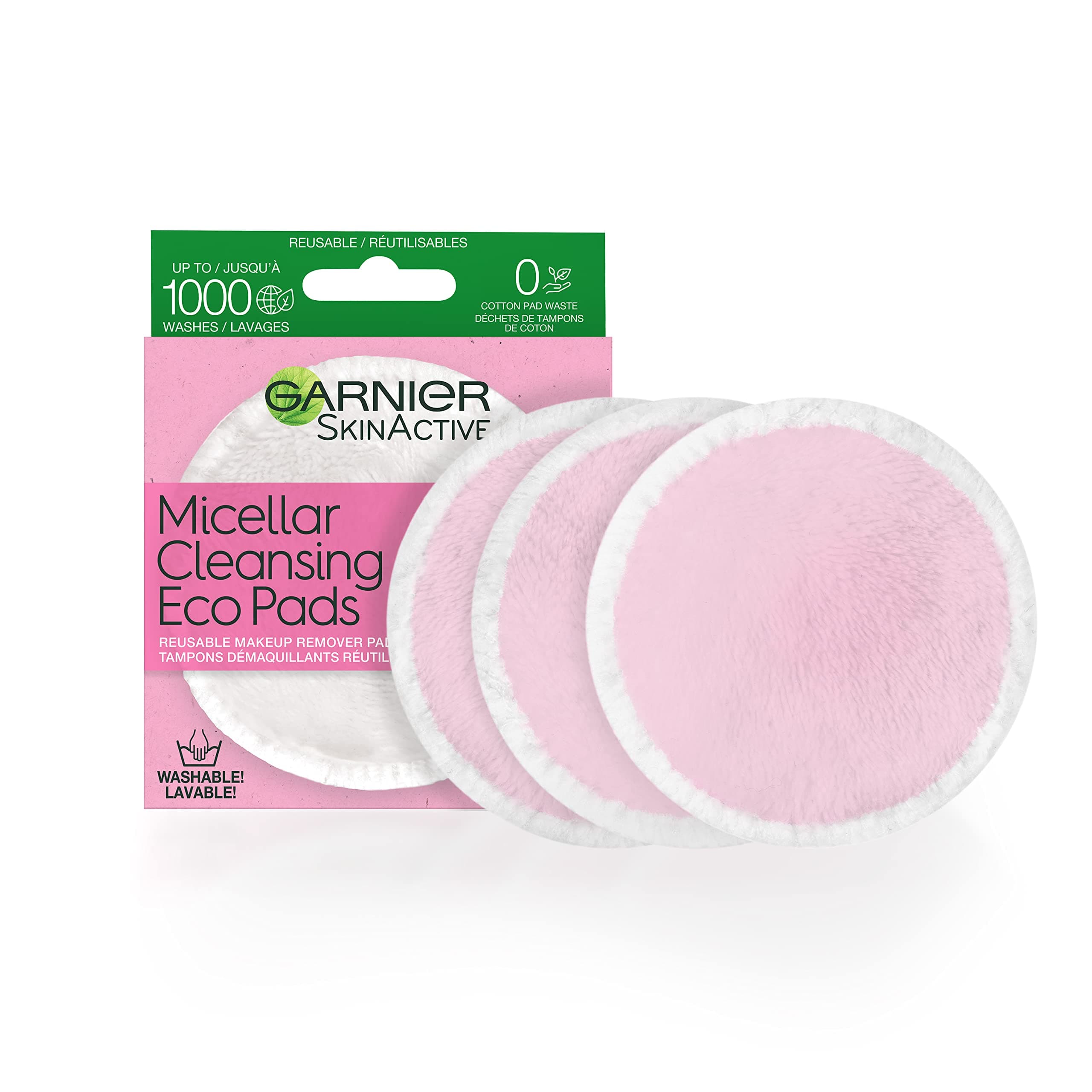 Amazon.com: Garnier SkinActive Micellar Cleansing Eco Pads, Reusable, 3 ...