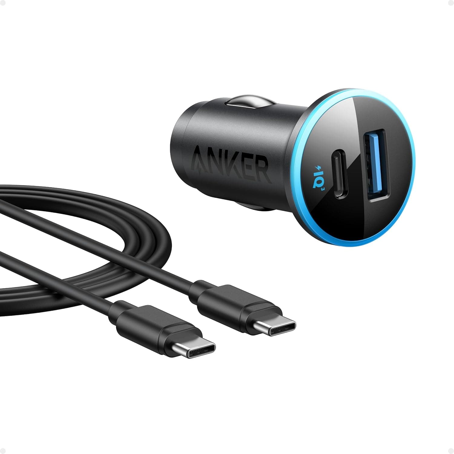 Amazon.com: Anker USB C Car Charger Adapter, 52.5W Cigarette Lighter ...