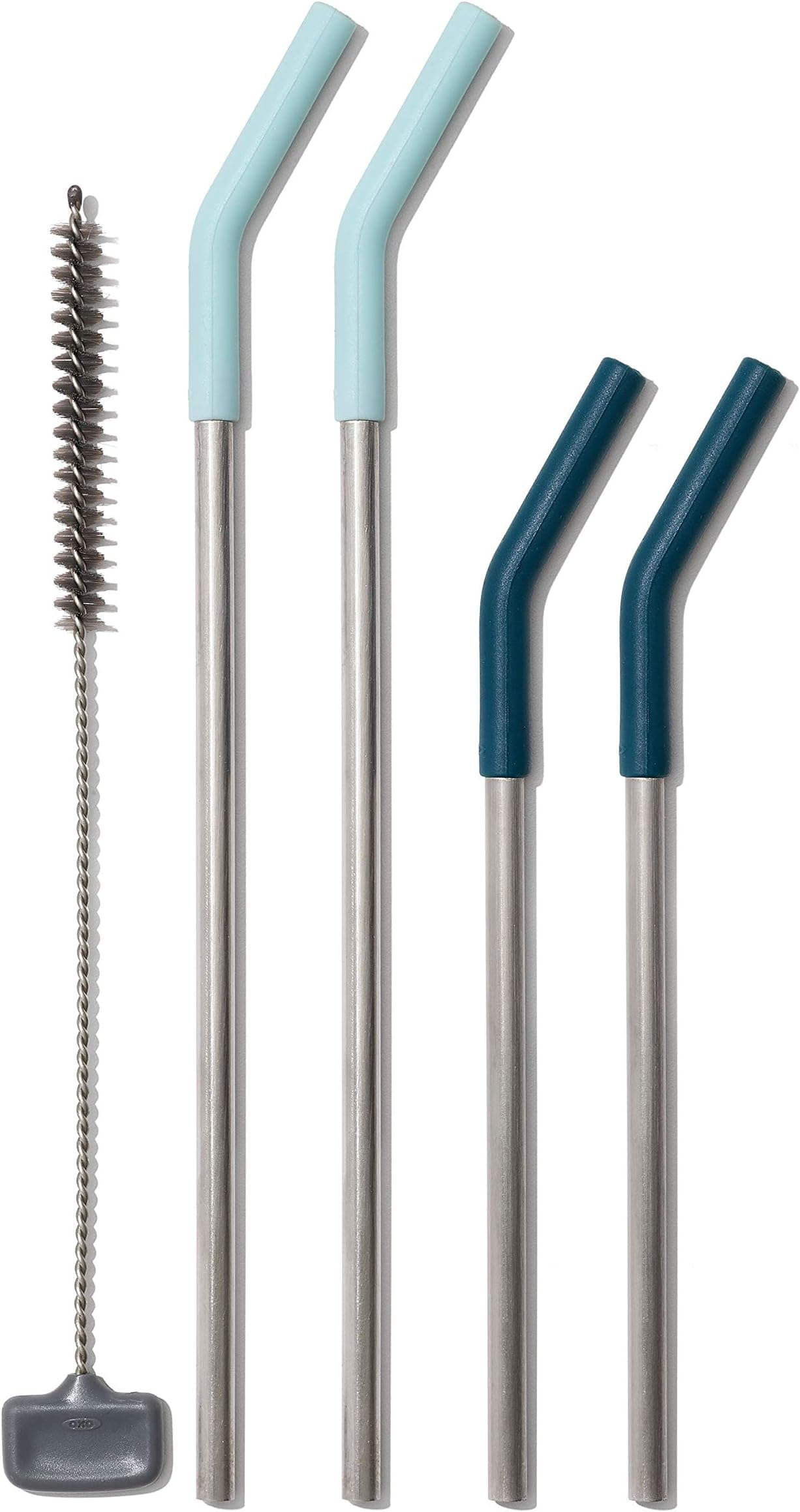 Amazon.com: OXO Good Grips (Blue/Green) Reusable Straws, 5 Piece Set ...
