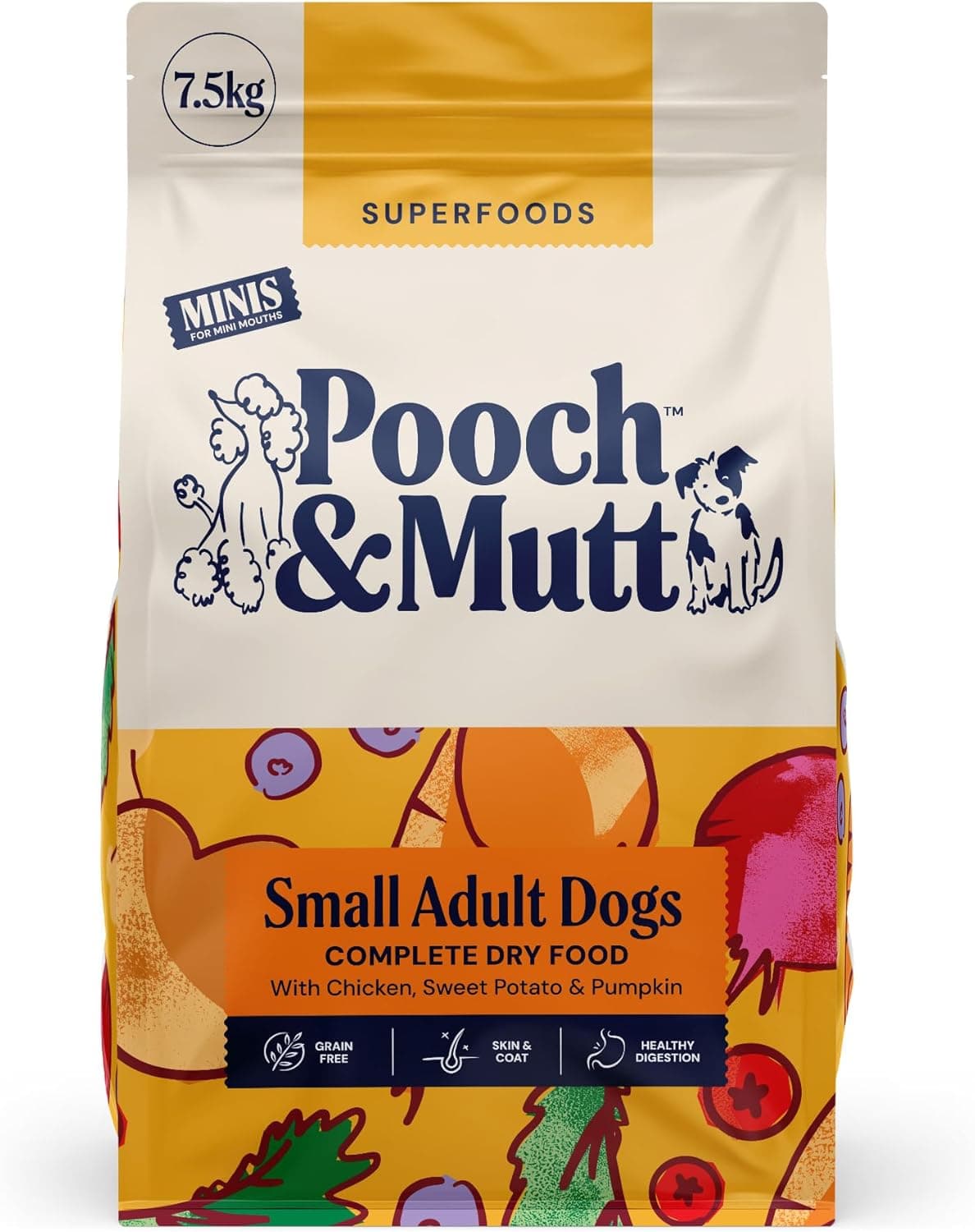 Pooch & Mutt - Adult Minis Superfood Complete Dry Dog Food Grain Free ...