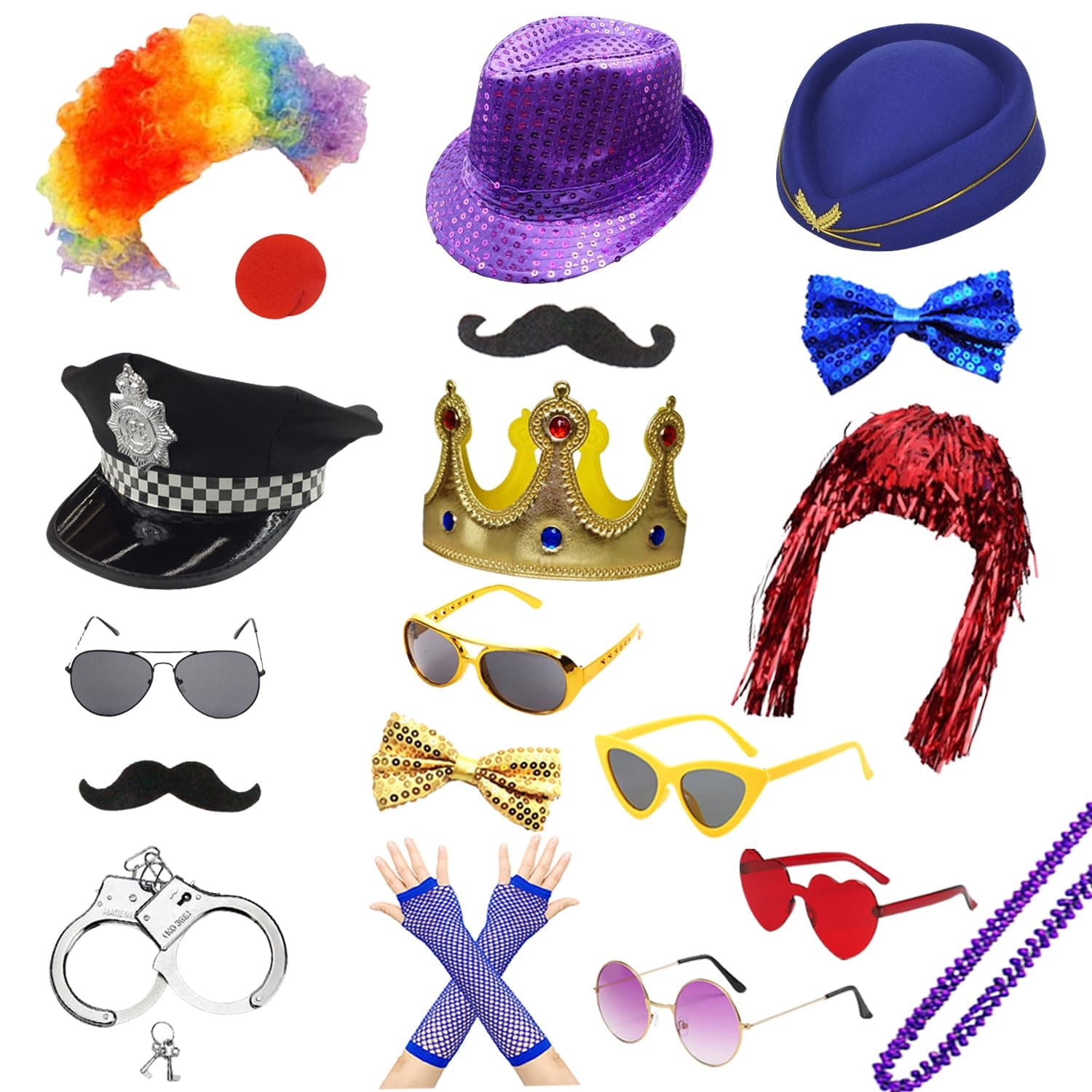 Amazon.com: HEYTOP 21 Pcs Funny Party Photo Booth Props Set for Adults ...