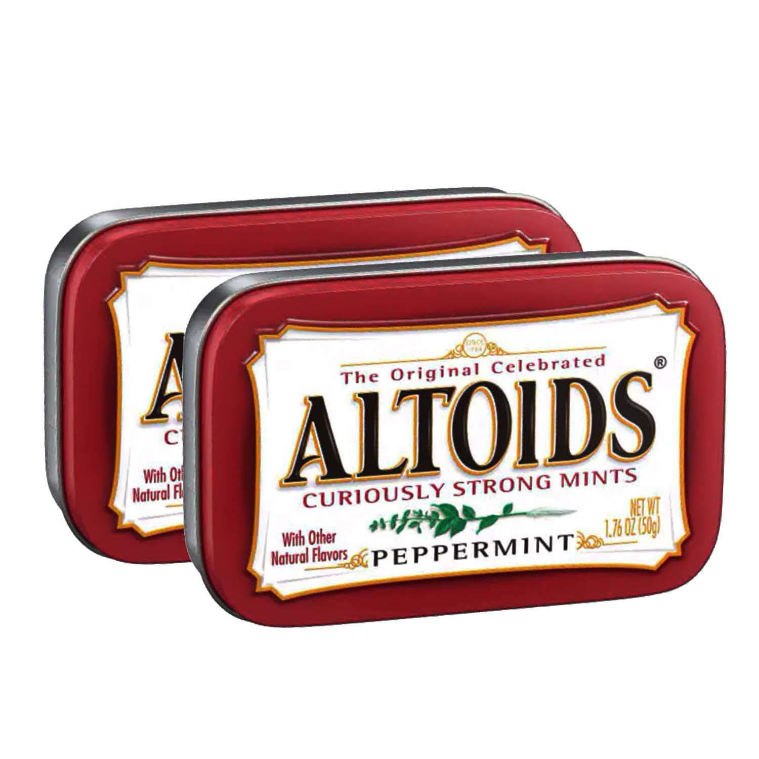 Altoids Curiously Strong Mints Peppermint Pack of 2 Pouch, 2 x 50 g ...