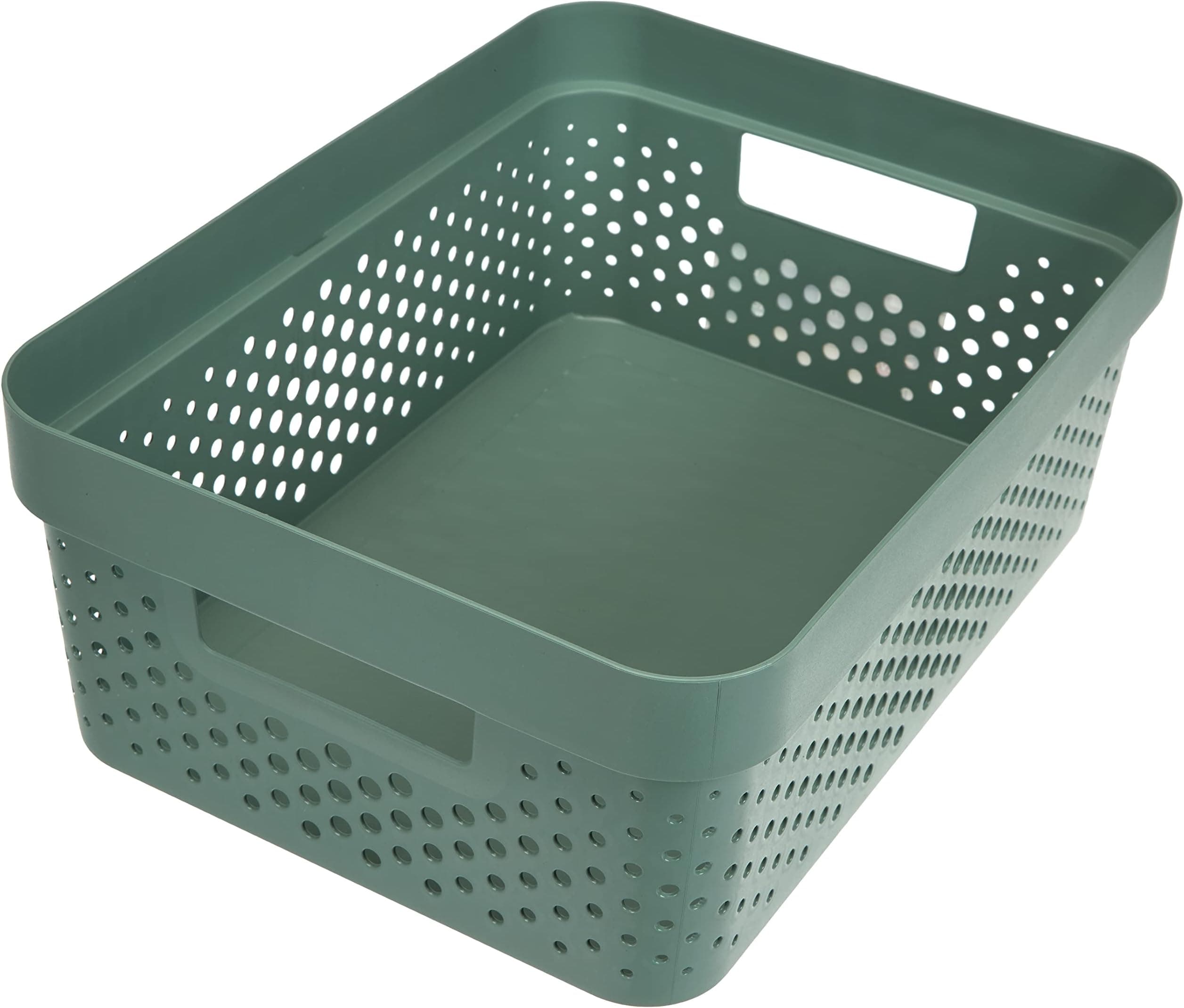 Curver Infinity 11L 100% Recycled Storage Basket - Multi-Use, Stackable ...