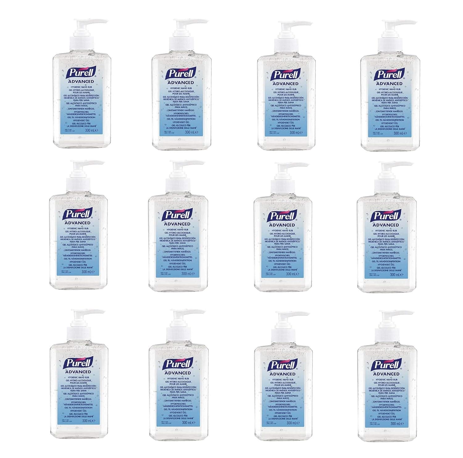 PURELL Advanced Hand Sanitizer Gel 300ml (Pack of 12) : Amazon.co.uk ...