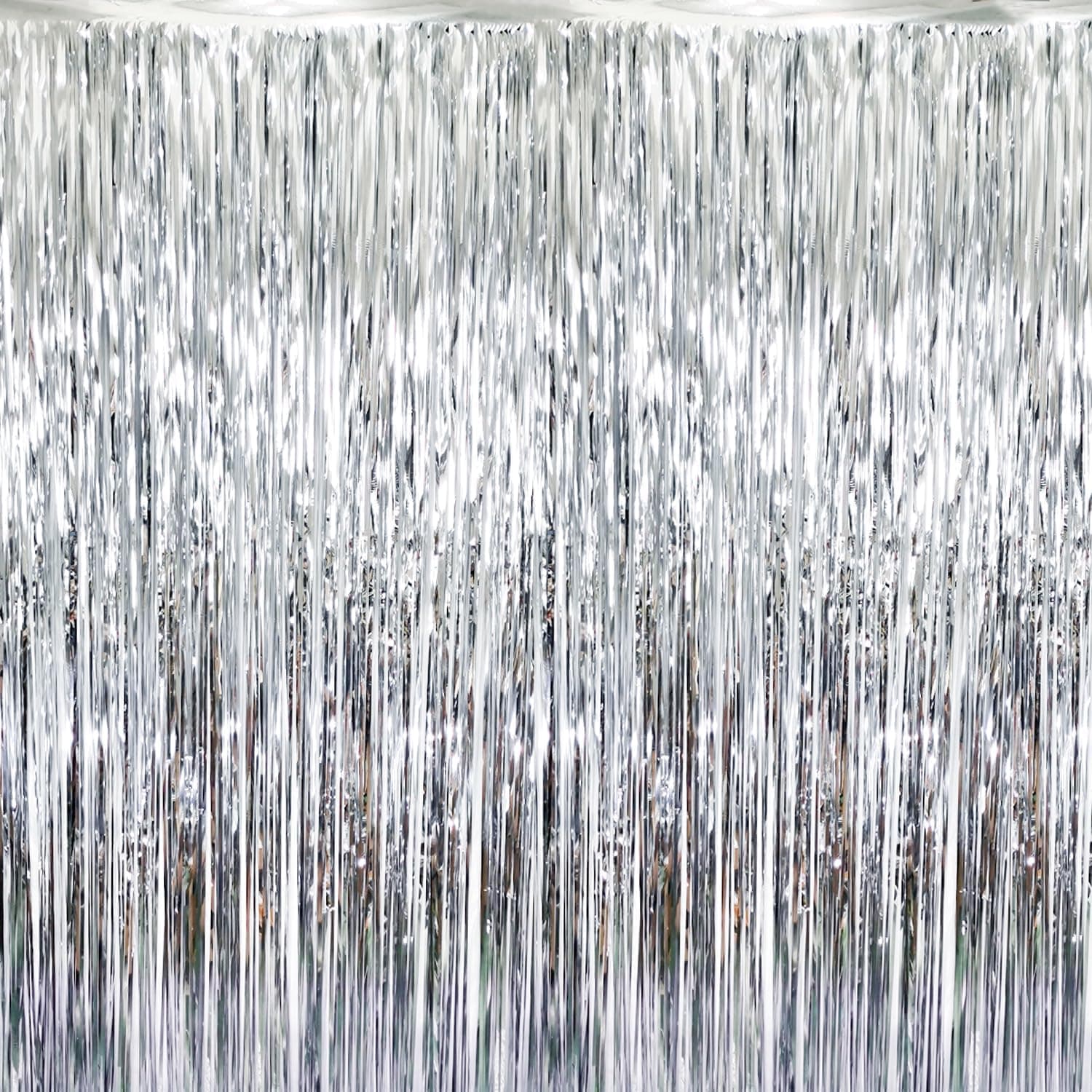 Amazon.com: GOER 3.2 ft x 8.2 ft Metallic Tinsel Foil Fringe Curtains ...