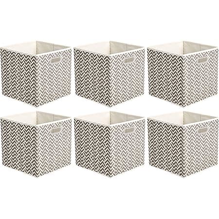 Amazon.com: Amazon Basics Collapsible Fabric Storage Cubes with Oval ...
