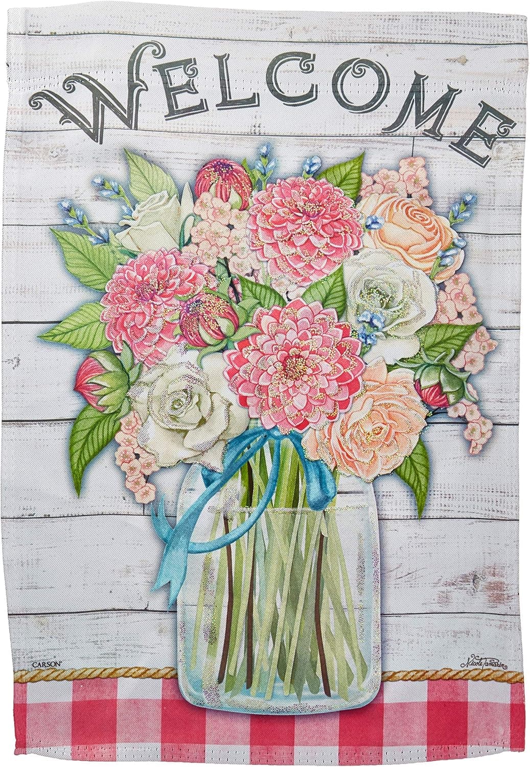 Amazon.com : Carson Home Accents FlagTrends 46835 Beautiful Bouquet ...
