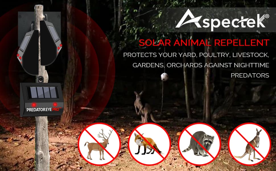Amazon.com: ASPECTEK Predator Eye PRO - Solar-Powered Predator Light ...