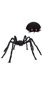 Amazon.com : 6.5ft Halloween Hairy Spider Outdoor Decorations,Light-up ...