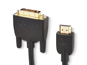 Amazon.com: Amazon Basics HDMI to DVI Adapter Cable, Black, 10 Feet, 1 ...