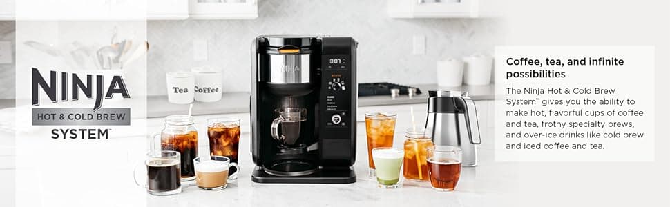 Ninja CP307 Hot and Cold Brewed System, Auto-iQ Tea and Coffee Maker ...