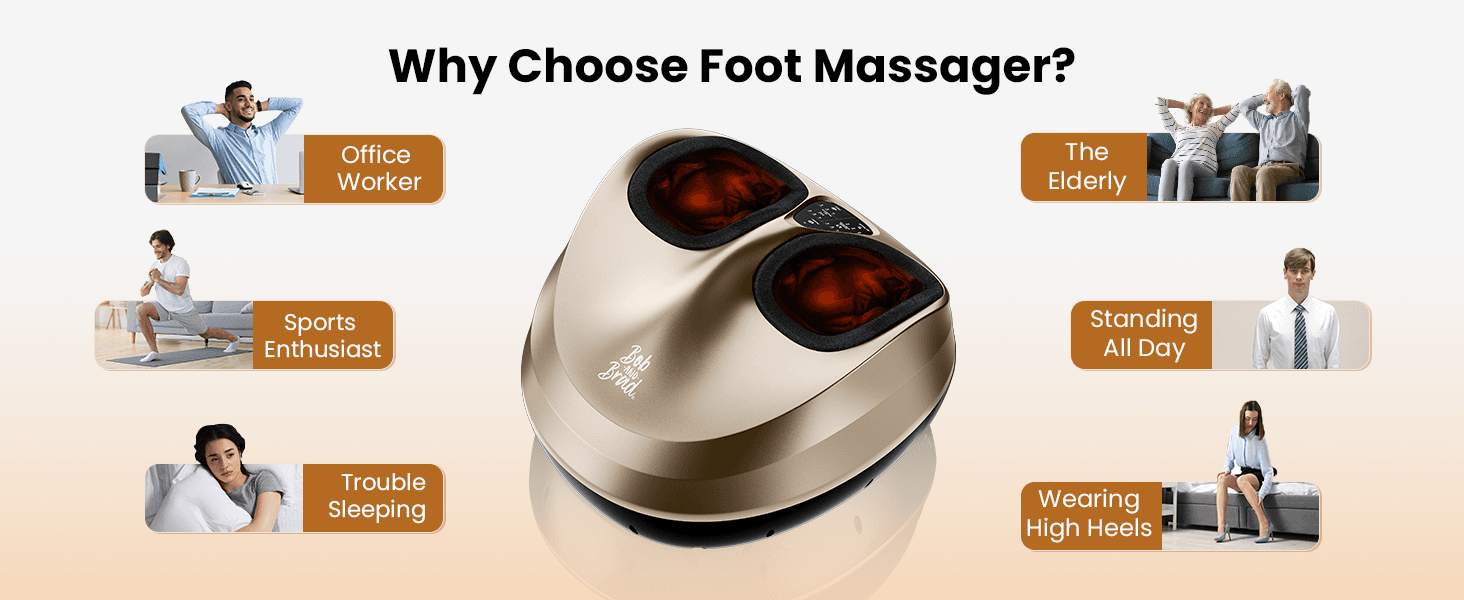 Amazon.com: BOB AND BRAD Foot Massager Machine with Heat and Remote ...