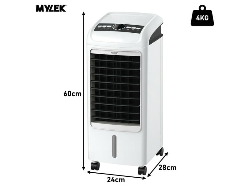MYLEK Air Cooler Portable Evaporative 4L Water Oscillating Fan ...