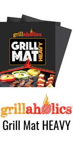 Amazon.com : Grillaholics Heavy Duty Grill Mats - Set of 2 BBQ Mats ...