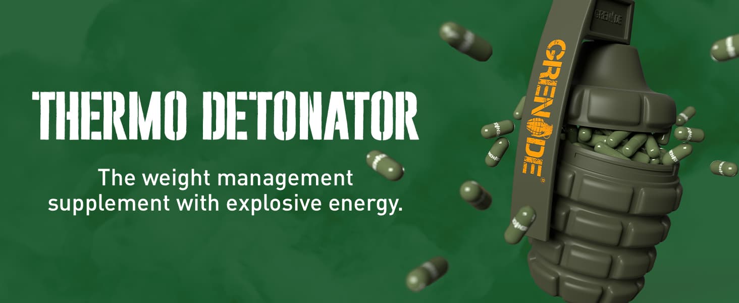 Grenade Thermo Detonator Weight Management Supplement, Tub of 100 ...