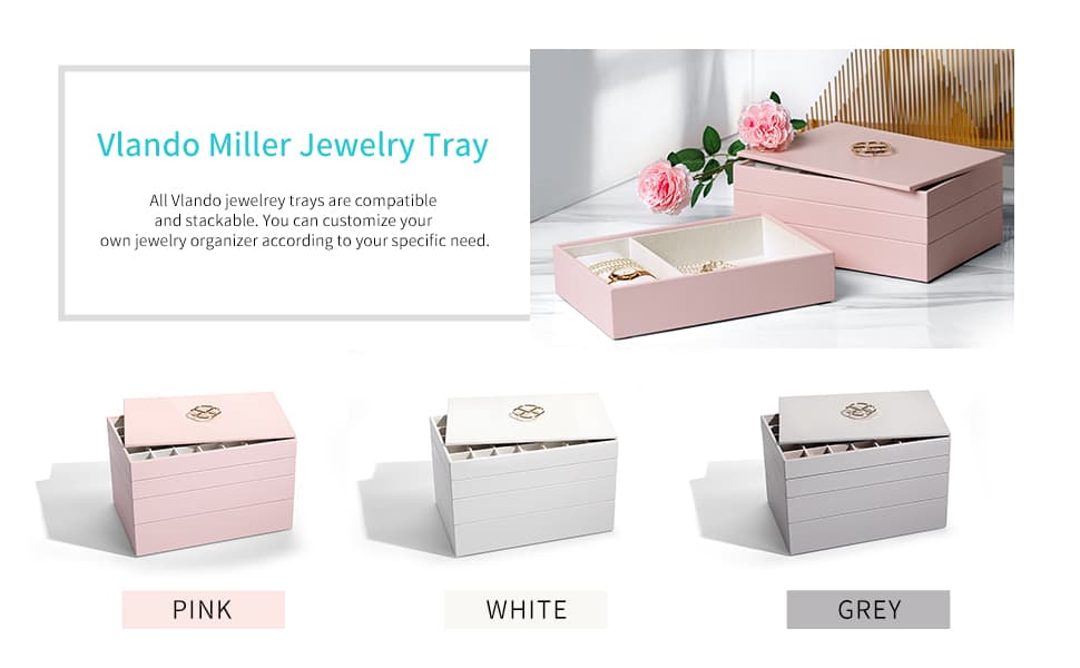 Vlando Jewellery Tray Stackable Showcase Display Drawer Organizer ...