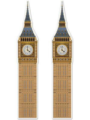 Amazon.com: Beistle 2-Piece Jointed Big Ben Cutouts, British Themed ...