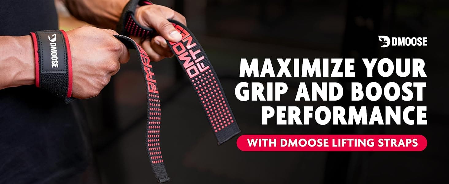 DMoose® Lifting Straps - 4mm Neoprene Padded Wrist Straps for ...