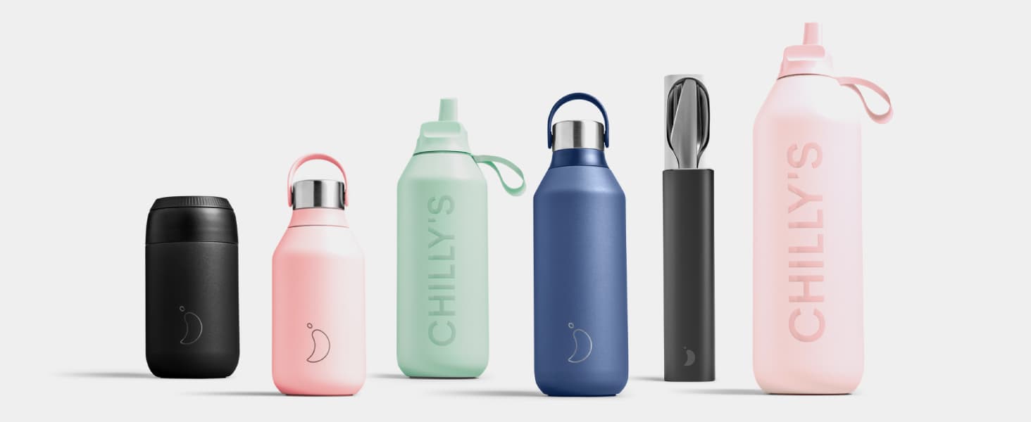 Chilly's Series 2 Water Bottle - Vacuum Insulated Stainless Steel Water ...