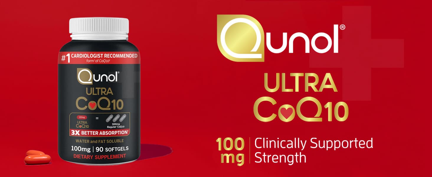 Amazon.com: Qunol Ultra CoQ10 100mg Softgels- 3x Better Absorption ...