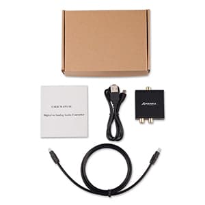 AMANKA Digital Audio Converter Optical Coaxial to Analog RCA L/R and 3 ...