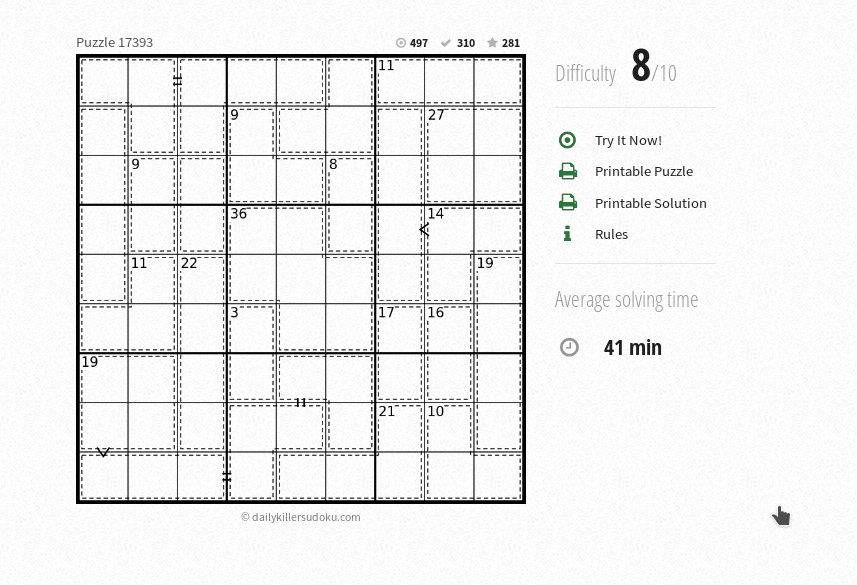 Prolog clp(fd) solve killer sudoku and greater killer sudoku ←