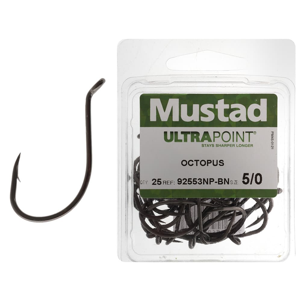 Buy Mustad Ultrapoint Octopus Hooks Qty 25 5/0 online at Marine-Deals.co.nz