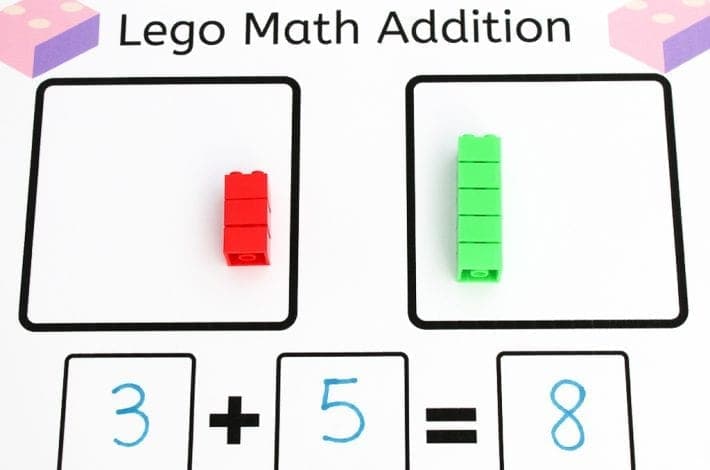 Lego Brick Math Addition Activity | Playtime Learning | Mas & Pas