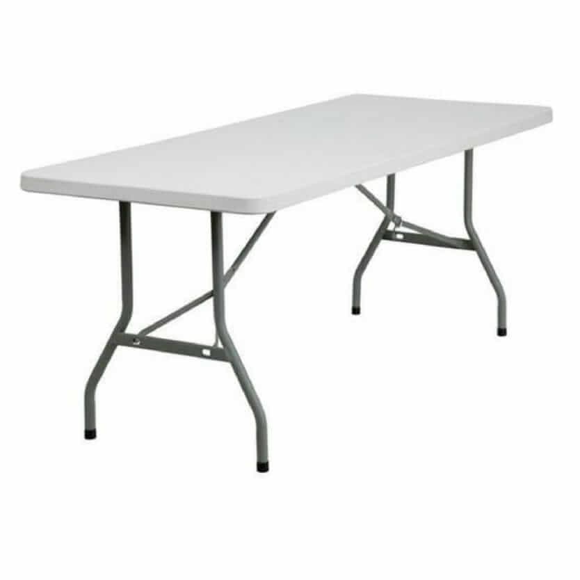 6ft Folding Trestle Table - White or Black