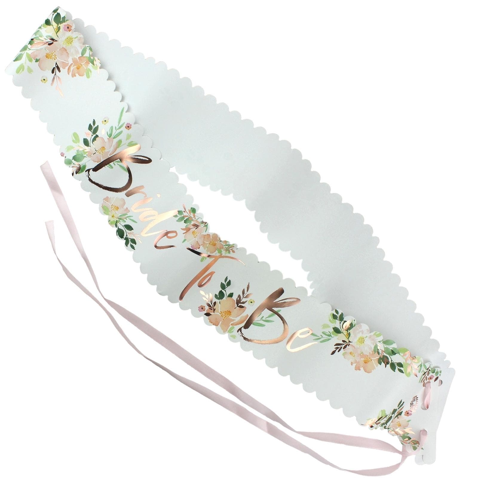 Ginger Ray Floral Hen Party Bride to Be Paper Sash - Di…