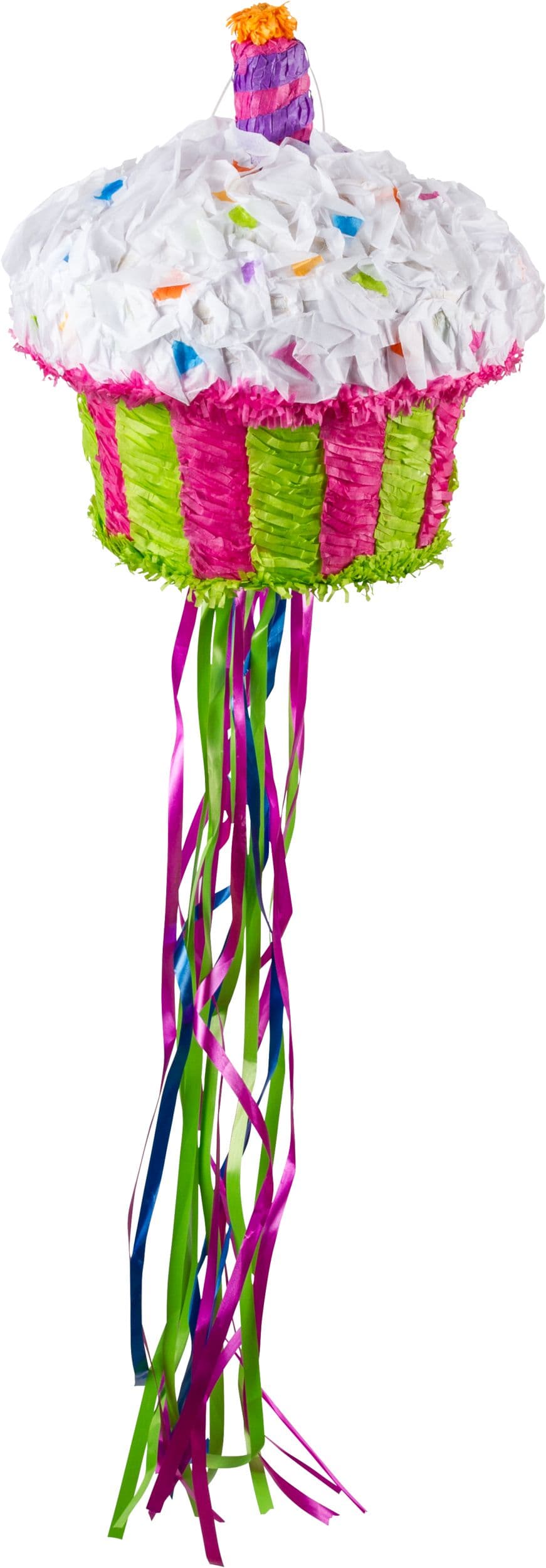 Cupcake Pinata Hanging Pull String Decoration, Multi-Coloured, 12-in ...