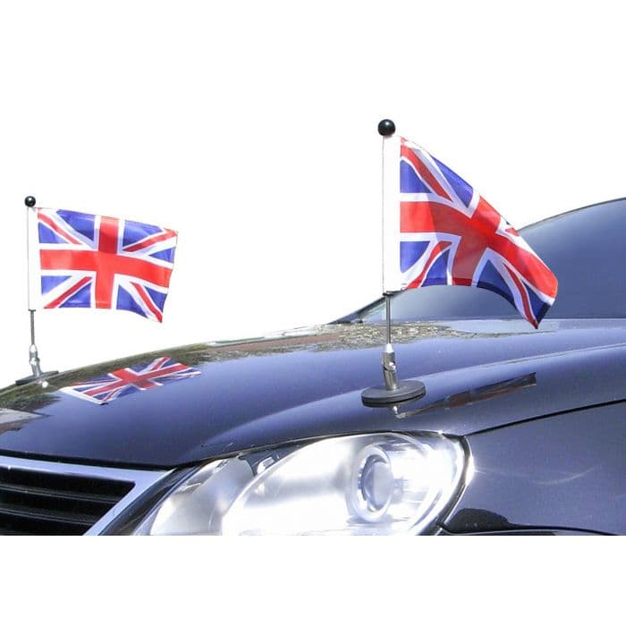 Car flag with supermagnet: Diplomat-1 Great Britain Pair